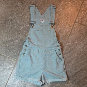 👪 KATYDID Corduroy Light Blue Shorts Overall Size S - New With Tags!